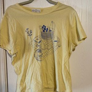 State of Mind Yellow Tee with Blue Graphic